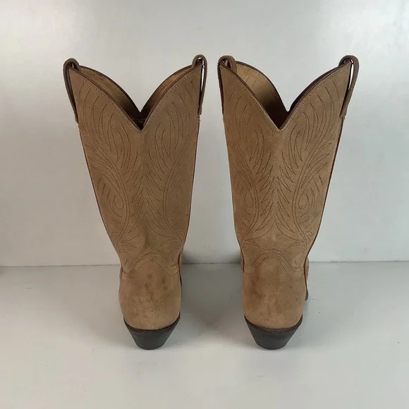 Vintage Women’s Rough Out Suede Cowgirl Boots 8 M USA Made